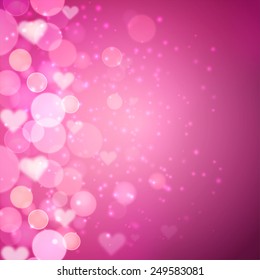 Pink bokeh effect vector shining background
