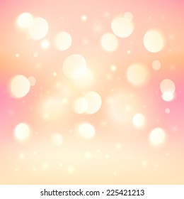 Pink bokeh light effect vector shining background