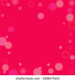 Pink bokeh lights background. Blur glitter texture. Sparkle overlay effect. Defocused effect. Illuminated abstract print. Soft. Tender. Love, Sweet moment. Girly, Childish, Baby Backdrop. Vector.