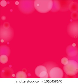 Pink bokeh lights background. Blur glitter texture. Sparkle overlay effect. Defocused effect. Illuminated abstract print. Soft. Tender. Love, Sweet moment. Girly, Childish, Baby Backdrop. Vector.
