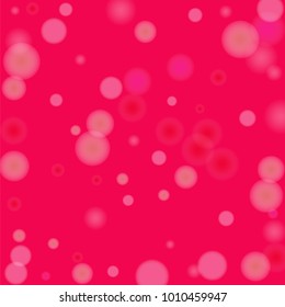 Pink bokeh lights background. Blur glitter texture. Sparkle overlay effect. Defocused effect. Illuminated abstract print. Soft. Tender. Love, Sweet moment. Girly, Childish, Baby Backdrop. Vector.