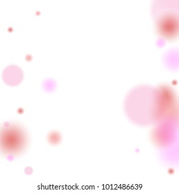 Pink bokeh lights background. Blur glitter texture. Sparkle overlay effect. Defocused effect. Illuminated abstract print. Soft. Tender. Love, Sweet moment. Girly, Childish, Baby Backdrop. Vector.