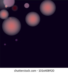 Pink bokeh lights background. Blur glitter texture. Sparkle overlay effect. Defocused effect. Illuminated abstract print. Soft. Tender. Love, Sweet moment. Girly, Childish, Baby Backdrop. Vector.