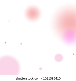 Pink bokeh lights background. Blur glitter texture. Sparkle overlay effect. Defocused effect. Illuminated abstract print. Soft. Tender. Love, Sweet moment. Girly, Childish, Baby Backdrop. Vector.