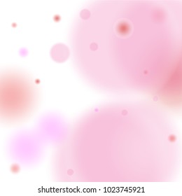 Pink bokeh lights background. Blur glitter texture. Sparkle overlay effect. Defocused effect. Illuminated abstract print. Soft. Tender. Love, Sweet moment. Girly, Childish, Baby Backdrop. Vector.