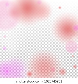 Pink bokeh lights background. Blur glitter texture. Sparkle overlay effect. Defocused effect. Illuminated abstract print. Soft. Tender. Love, Sweet moment. Girly, Childish, Baby Backdrop. Vector.