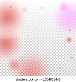 Pink bokeh lights background. Blur glitter texture. Sparkle overlay effect. Defocused effect. Illuminated abstract print. Soft. Tender. Love, Sweet moment. Girly, Childish, Baby Backdrop. Vector.