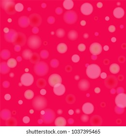 Pink bokeh lights background. Blur glitter texture. Sparkle overlay effect. Defocused effect. Illuminated abstract print. Soft. Tender. Love, Sweet moment. Girly, Childish, Baby Backdrop. Vector.