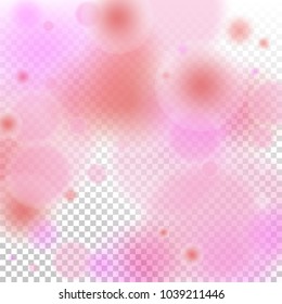Pink bokeh lights background. Blur glitter texture. Sparkle overlay effect. Defocused effect. Illuminated abstract print. Soft. Tender. St. Valentine's day. Mother, Women Day. Christmass. Birthday.