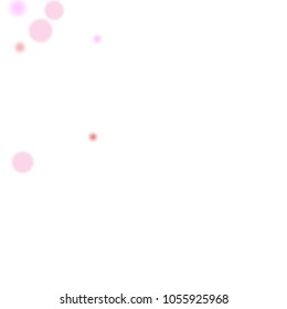 Pink bokeh lights background. Blur glitter texture. Sparkle overlay effect. Defocused effect. Illuminated abstract print. Soft. Tender. Love, Sweet moment. Girly, Childish, Baby Backdrop. Vector.