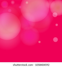 Pink bokeh lights background. Blur glitter texture. Sparkle overlay effect. Defocused effect. Illuminated abstract print. Soft. Tender. Love, Sweet moment. Girly, Childish, Baby Backdrop. Vector.