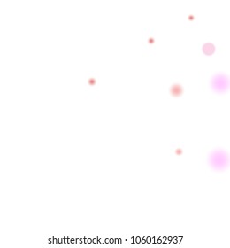 Pink bokeh lights background. Blur glitter texture. Sparkle overlay effect. Defocused effect. Illuminated abstract print. Soft. Tender. Love, Sweet moment. Girly, Childish, Baby Backdrop. Vector.