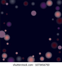 Pink bokeh lights background. Blur glitter texture. Sparkle overlay effect. Defocused effect. Illuminated abstract print. Soft. Tender. Love, Sweet moment. Girly, Childish, Baby Backdrop. Vector.