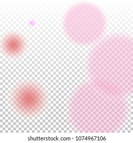 Pink bokeh lights background. Blur glitter texture. Sparkle overlay effect. Defocused effect. Illuminated abstract print. Soft. Tender. Love, Sweet moment. Girly, Childish, Baby Backdrop. Vector.