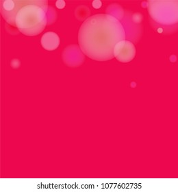 Pink bokeh lights background. Blur glitter texture. Sparkle overlay effect. Defocused effect. Illuminated abstract print. Soft. Tender. Love, Sweet moment. Girly, Childish, Baby Backdrop. Vector.