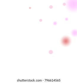 Pink bokeh lights background. Blur glitter texture. Sparkle overlay effect. Defocused effect. Illuminated abstract print. Soft. Tender. Love, Sweet moment. Girly, Childish, Baby Backdrop. Vector.
