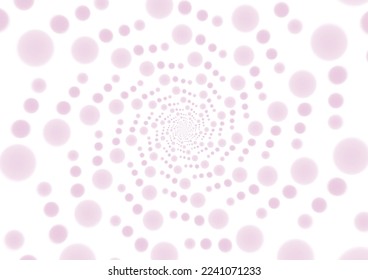 pink bokeh spine around the center on white background, replete image illustration 