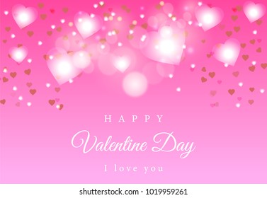 Pink Bokeh Vector background Valentines day