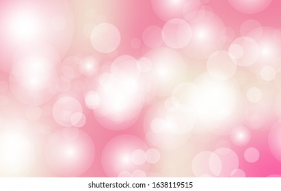 Pink bokeh vector background. wallpaper for banner social media advertising. romantic style. Valentine's day concept