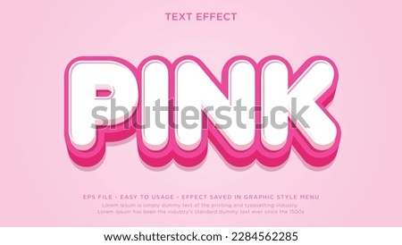 Pink bold 3d editable text effect