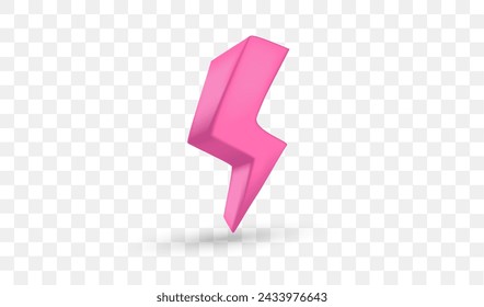 Pink bolt 3d, great design for any purposes.