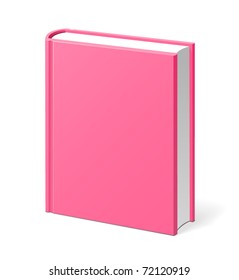 Pink book isolated vector illustration