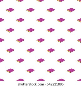 Pink book pattern. Cartoon illustration of pink book vector pattern for web