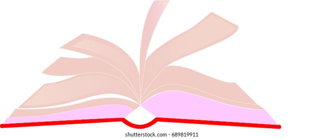 Pink book White background 