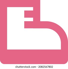 Pink boot, illustration, vector, on a white background.