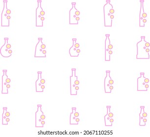 Pink bottles, illustration, vector, on a white background.