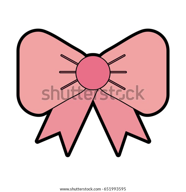 Pink Bow Cartoon Stock Vector (Royalty Free) 651993595 | Shutterstock