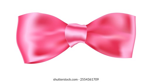 Pink bow for decorating gift boxes Festival gifts, souvenirs, design elements