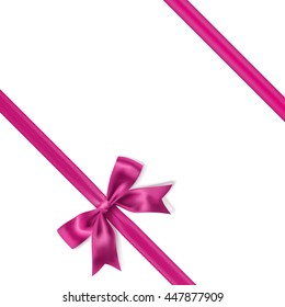 pink bow decoration background. vector