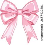 Pink Bow Design Vector  illustration