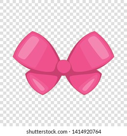 Pink bow icon. Cartoon illustration of pink bow vector icon for web design