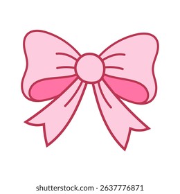 Pink Bow Illustration for Cute and Playful Western-Inspired Designs