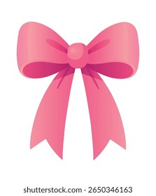 Pink Bow Illustration, pink ribbon vector
