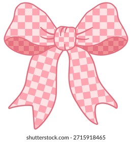 pink bow on a white