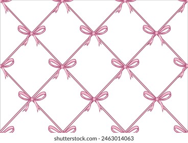 pink bow pattern hand drawn design