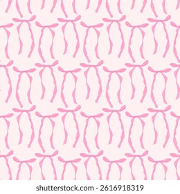 Pink bow pattern on a light pink background suitable for fabric or wallpaper design