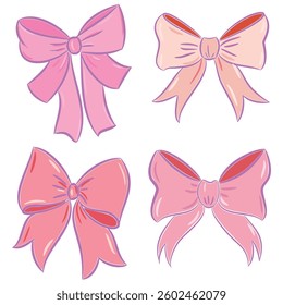 A pink bow ribbin decor