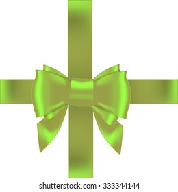 pink bow ribbon gift vector