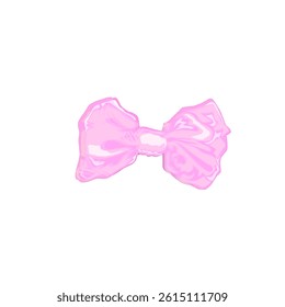 pink bow tie icon without background