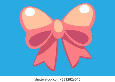 pink bow tie vector illustration