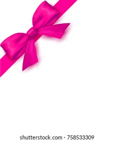 Pink Bow .Vector 