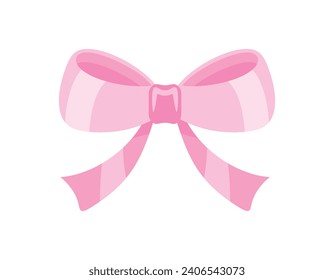 Icono vector de arco rosado. Ilustración plana simple.