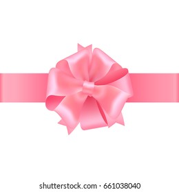 Pink bow vector illustration