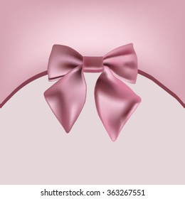 pink bow wedding invitation