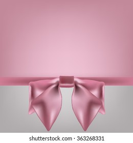pink bow wedding invitation