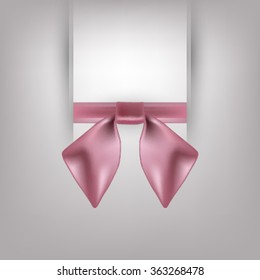 pink bow wedding invitation